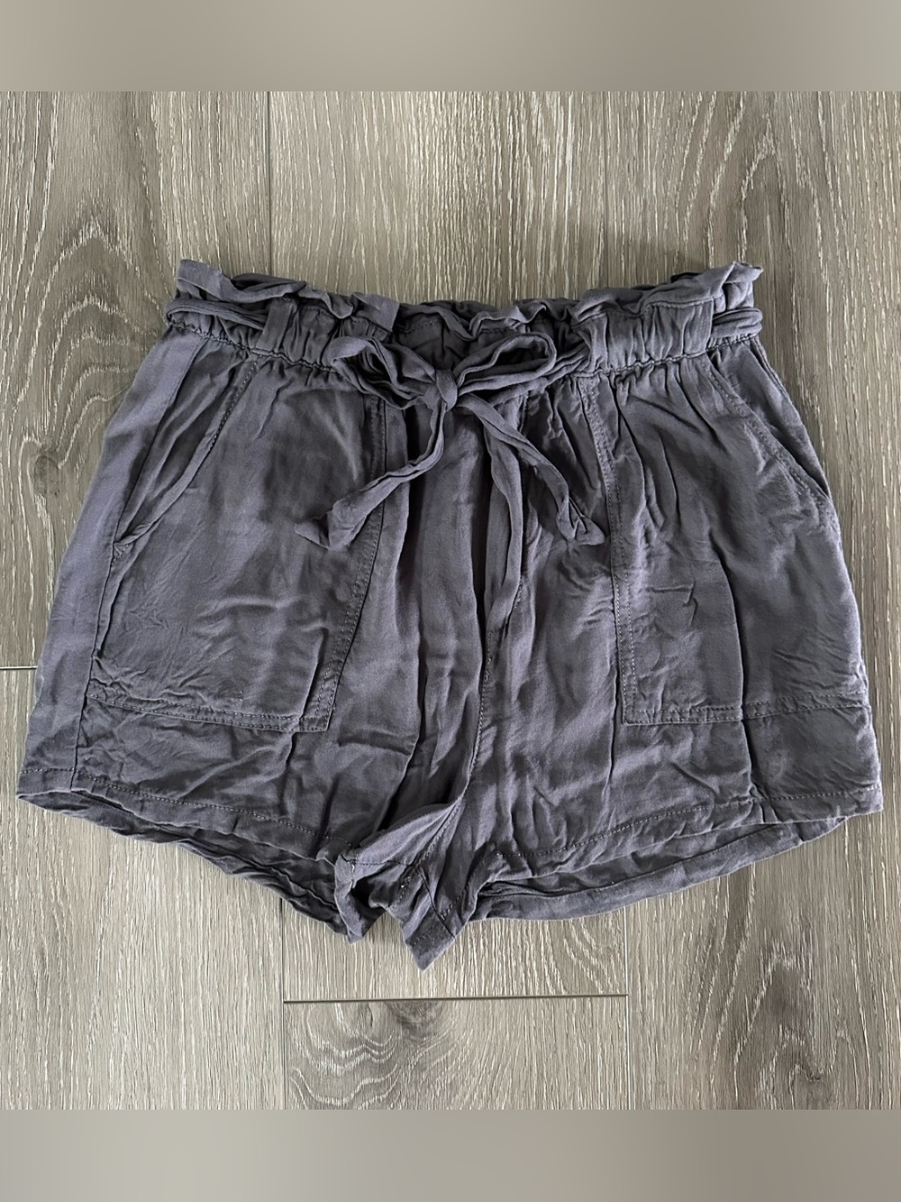 Garage Paperbag Waist Belted Shorts